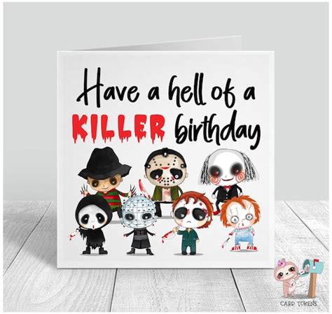 horror birthday cards|happy birthday horror card.